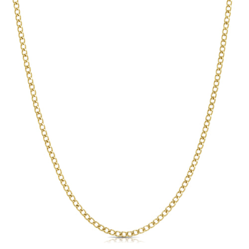 Mini Curb Chain Necklace - Gold