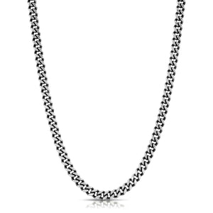 Medium Curb Chain Necklace - Silver