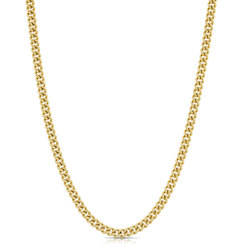 Small Curb Chain Necklace - Gold
