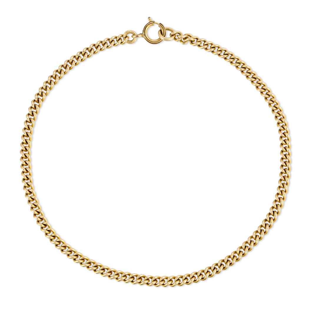 Small Curb Chain Bracelet - Gold