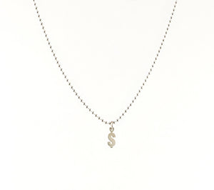 Dolla$ Charm Ball Chain Necklace