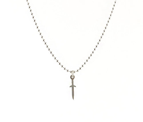 Dagger Charm Ball Chain Necklace