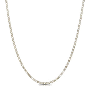 Mini Curb Chain Necklace - Silver