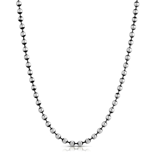 Ball Chain Necklace - Silver