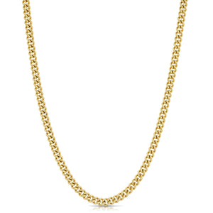 Small Curb Chain Necklace - Gold