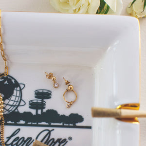 Crystal Mini Knocker Earring Set - Gold